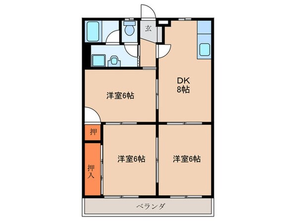 サンハイツ河合の物件間取画像